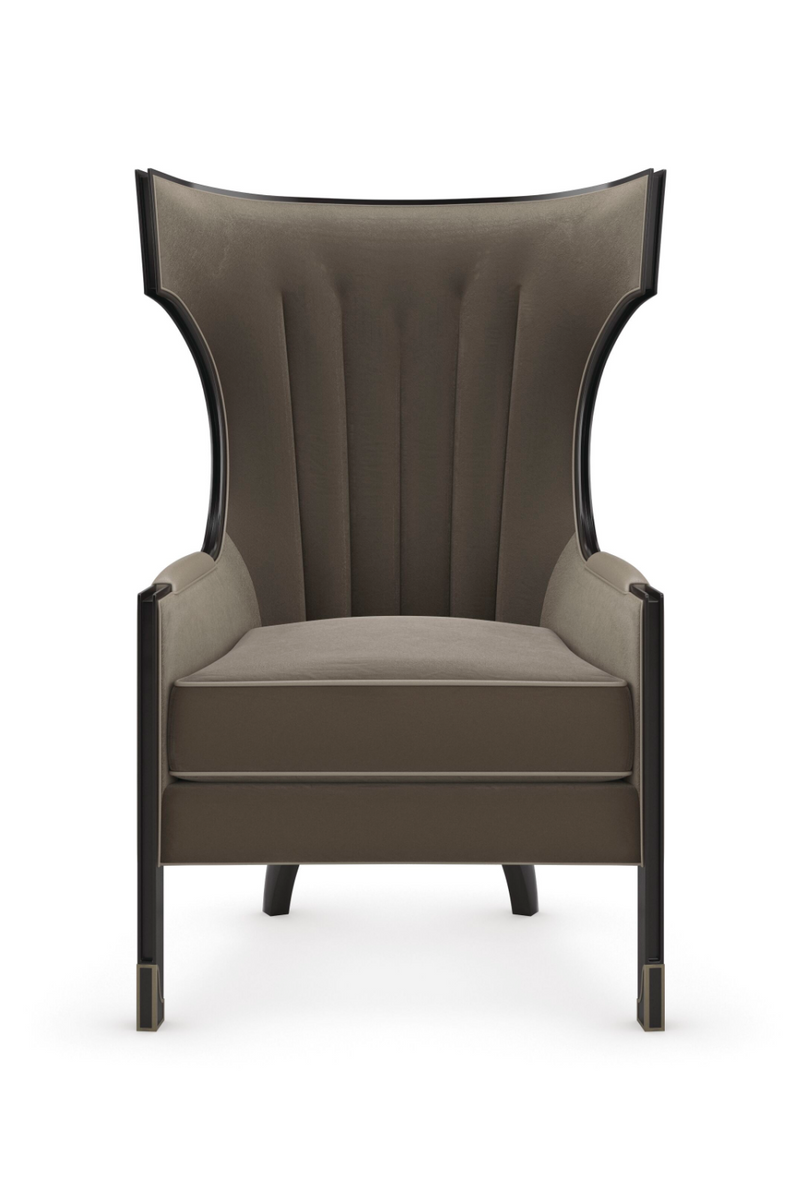 Gray Velvet Wingback Chair | Caracole Wing Tip | Oroatrade.com