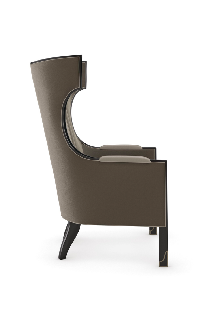 Gray Velvet Wingback Chair | Caracole Wing Tip | Oroatrade.com