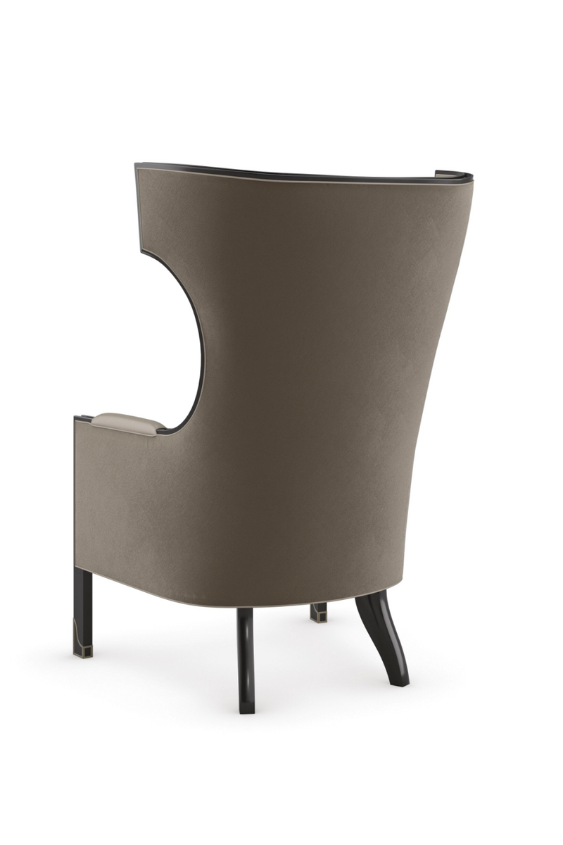 Gray Velvet Wingback Chair | Caracole Wing Tip | Oroatrade.com