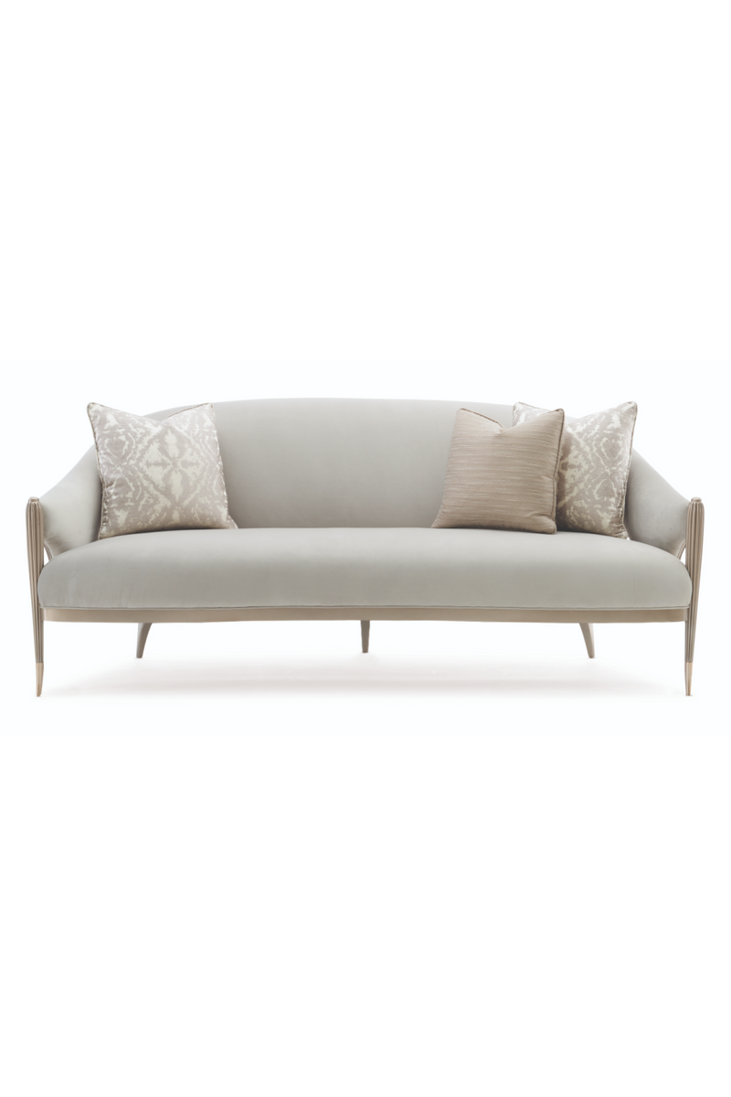 Fluted Arm Neutral Sofa | Caracole Pretty Little Thing | Oroatrade.com