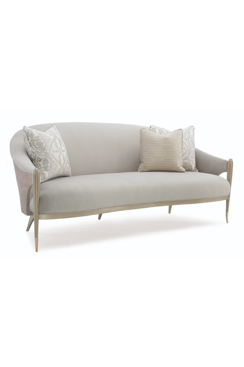 Fluted Arm Neutral Sofa | Caracole Pretty Little Thing | Oroatrade.com