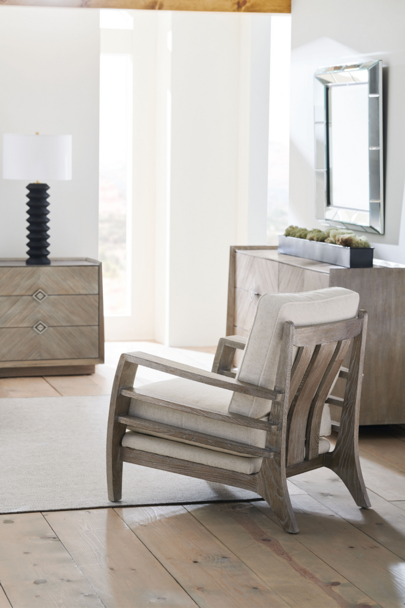 Wooden Cushioned Lounge Chair | Caracole Slatitude | Oroatrade.com