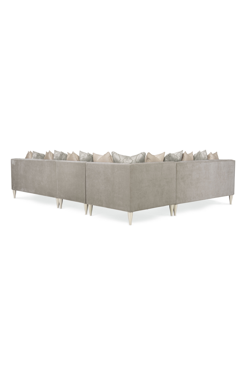 Taupe Modern Sectional Sofa | Caracole Fret Knot | Oroatrade.com