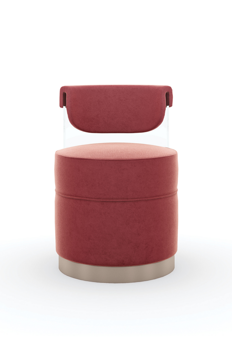 Coral Velvet Swivel Chair | Caracole Full View | Oroatrade.com