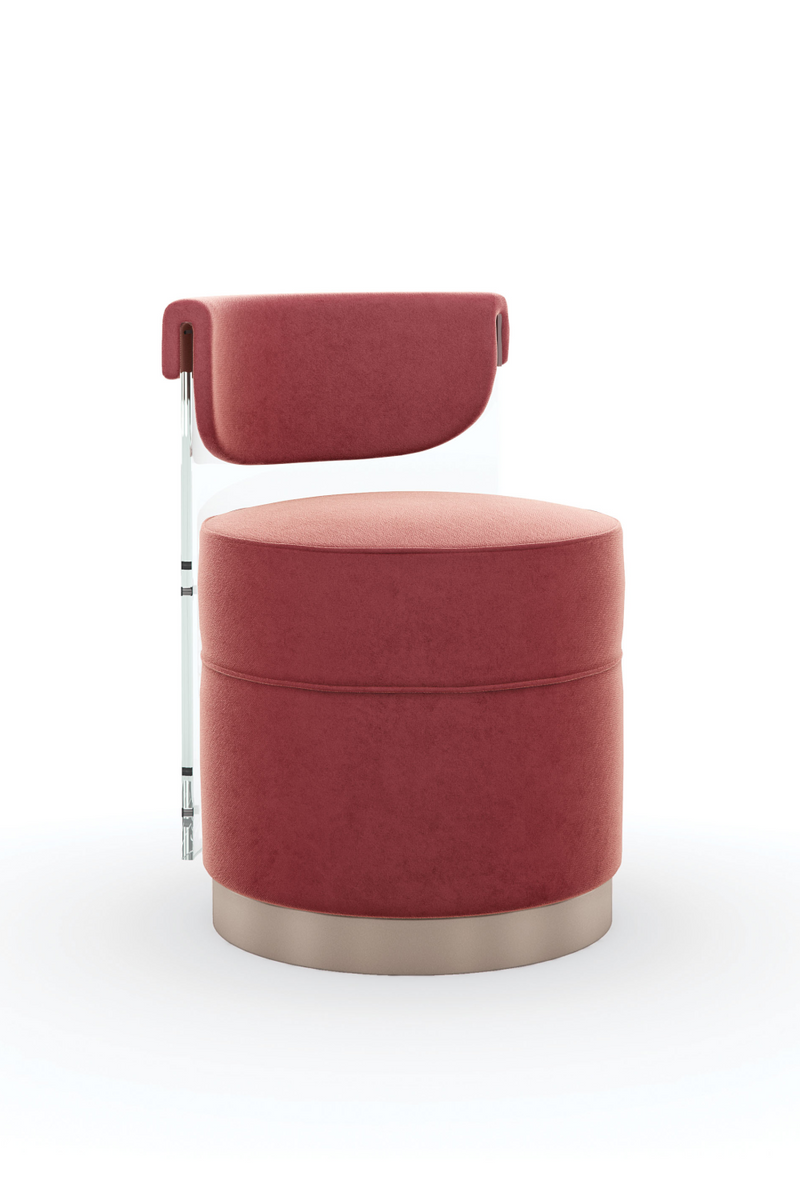 Coral Velvet Swivel Chair | Caracole Full View | Oroatrade.com