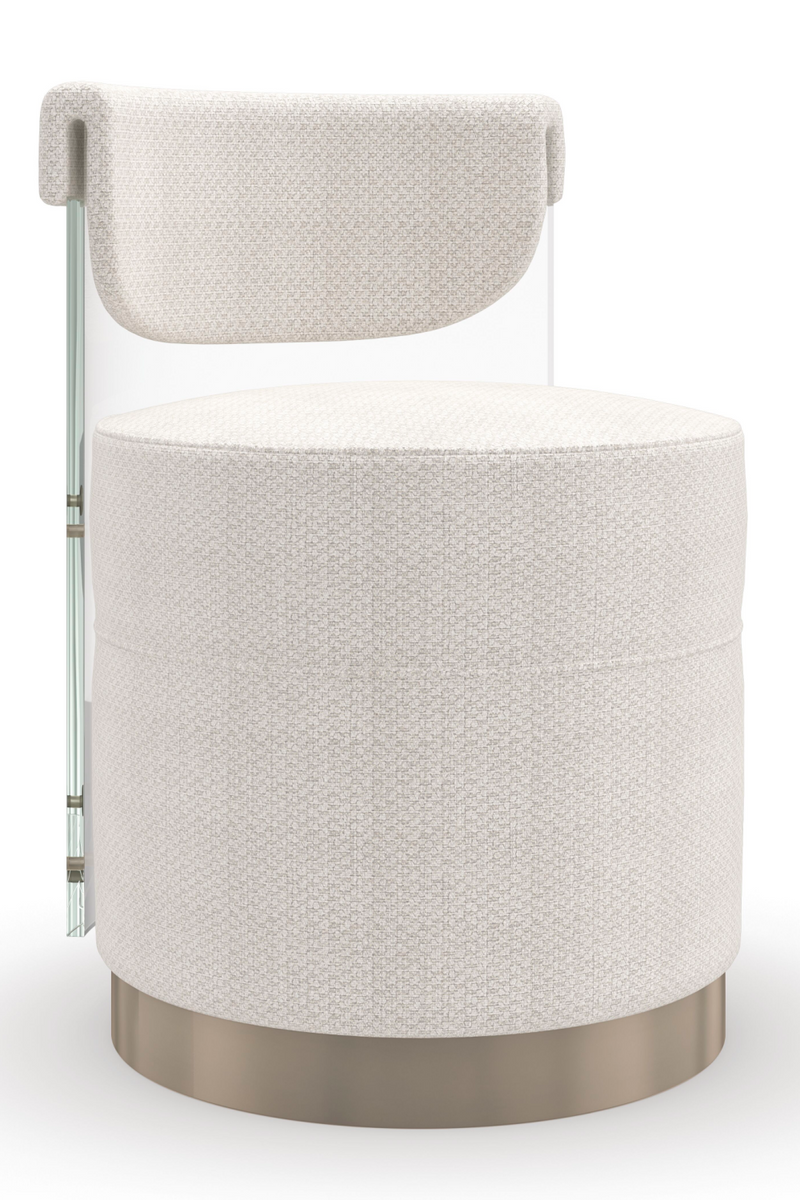 Cream Modern Swivel Chair | Caracole Full View | Oroatrade.com