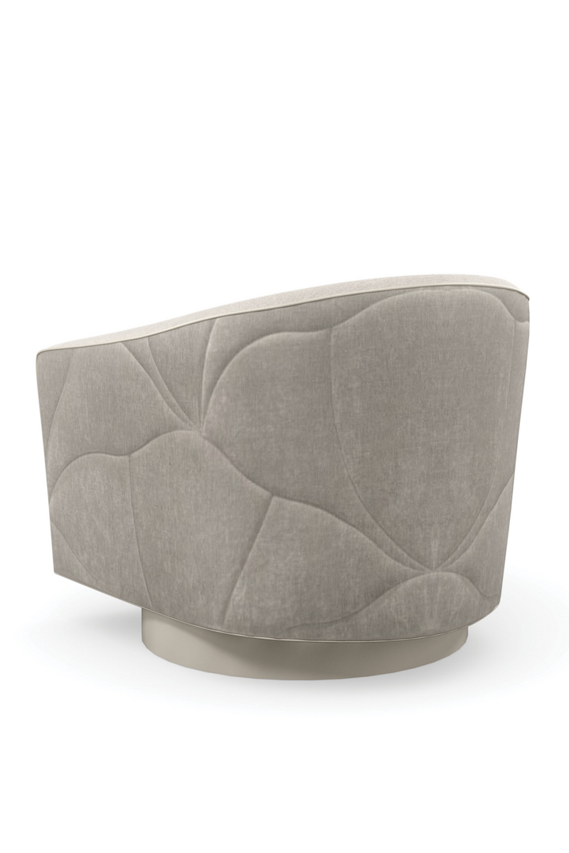 Gray Quilted Swivel Chair | Caracole Fanciful  | Oroatrade.com