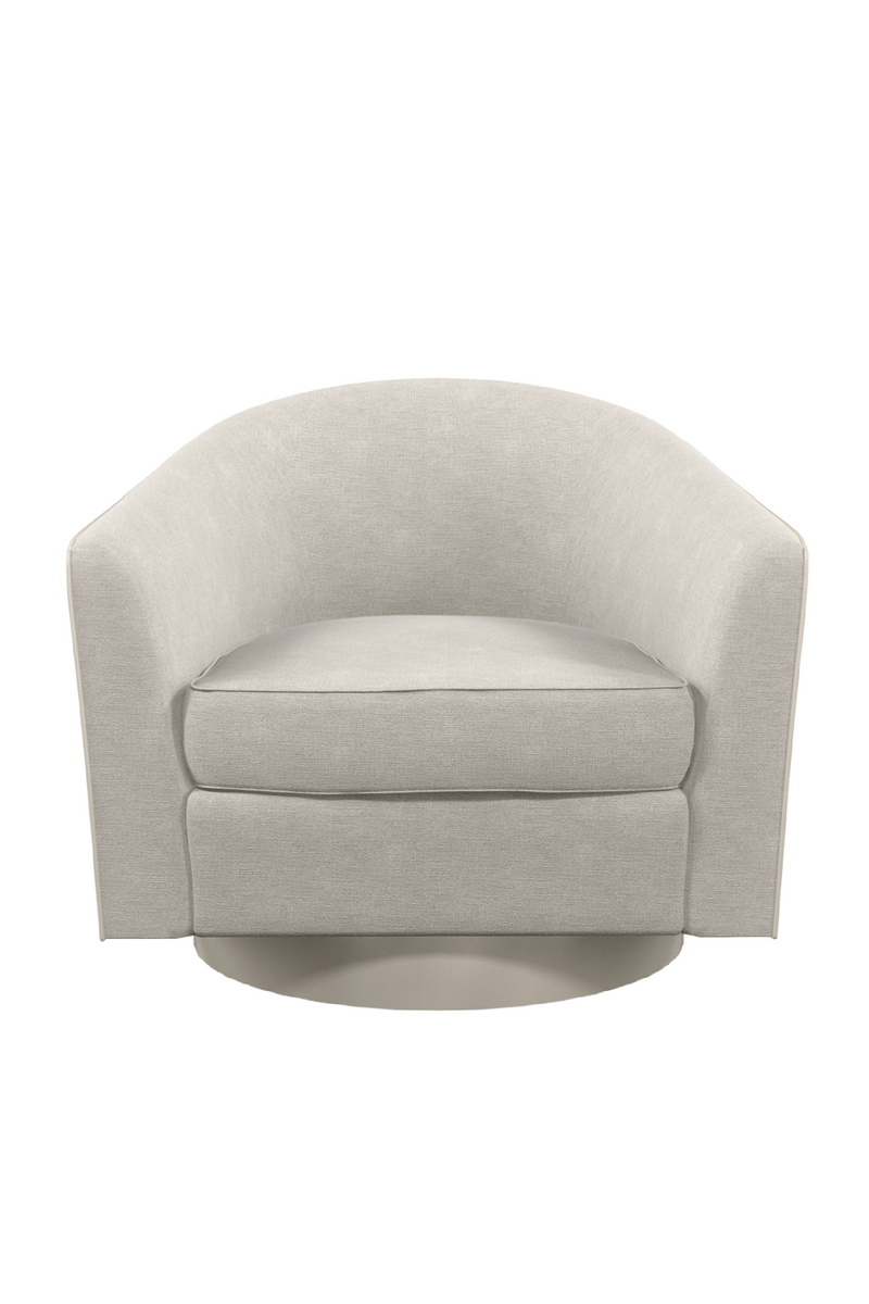 Gray Quilted Swivel Chair | Caracole Fanciful  | Oroatrade.com