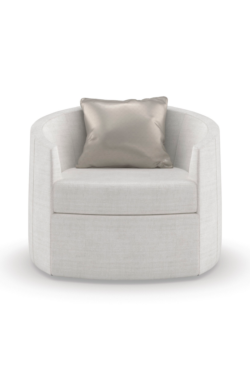 Gray Rounded Swivel Chair | Caracole You Complete Me | Oroatrade.com