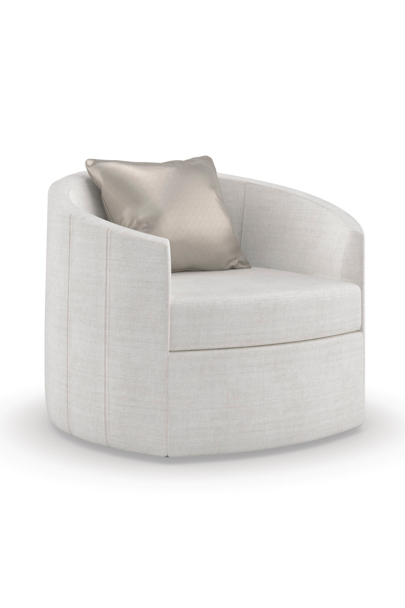 Gray Rounded Swivel Chair | Caracole You Complete Me | Oroatrade.com