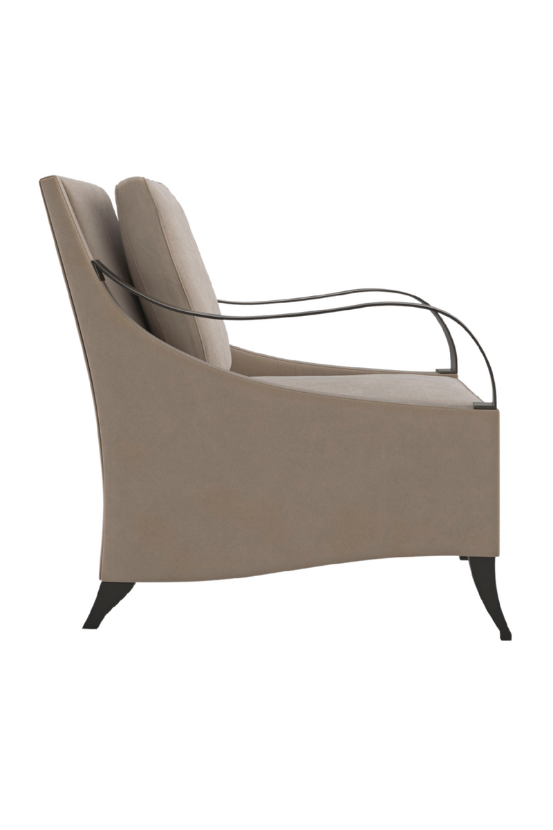 Brown Velvet Lounge Chair | Caracole Slippery Slope | Oroatrade.com