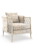 Fretwork Velvet Lounge Chair | Caracole Lattice Entertain You | Oroatrade.com