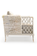 Fretwork Velvet Lounge Chair | Caracole Lattice Entertain You | Oroatrade.com