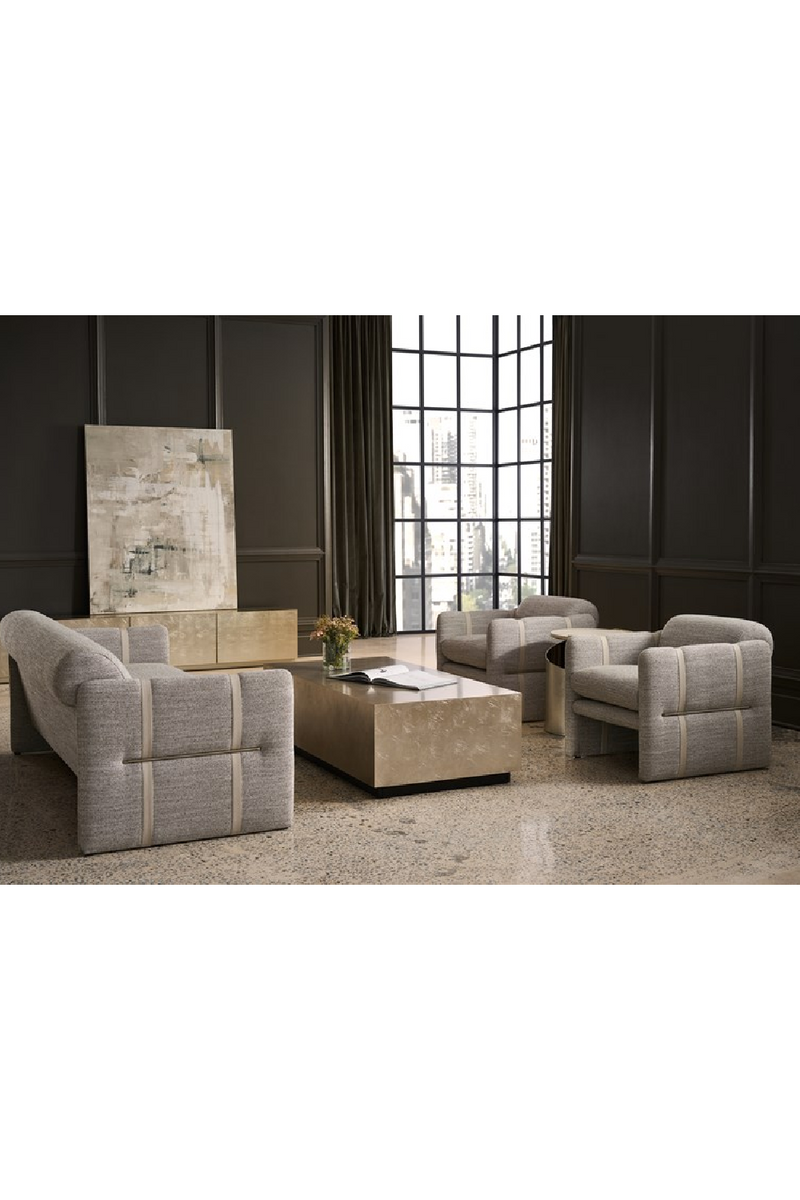 Taupe Lounge Armchair | Caracole Cigar Club | Oroatrade.com