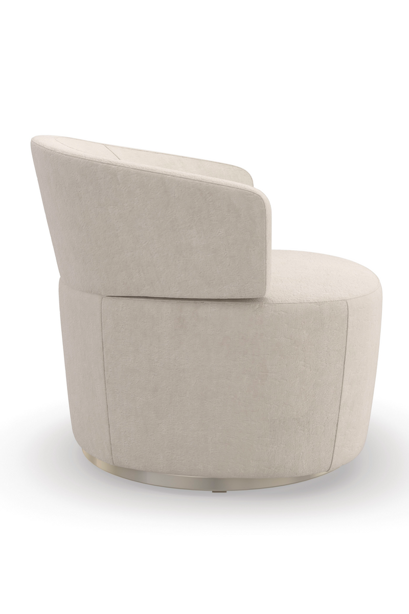 Cream Velvet Swivel Chair | Caracole Olympia | Oroatrade.com