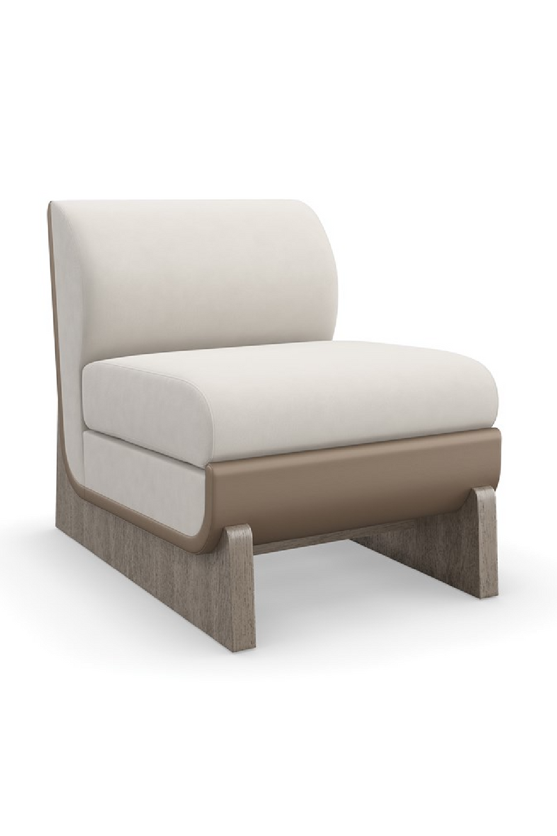 Taupe Velvet Accent Chair | Caracole You Sleigh Me | Oroatrade.com