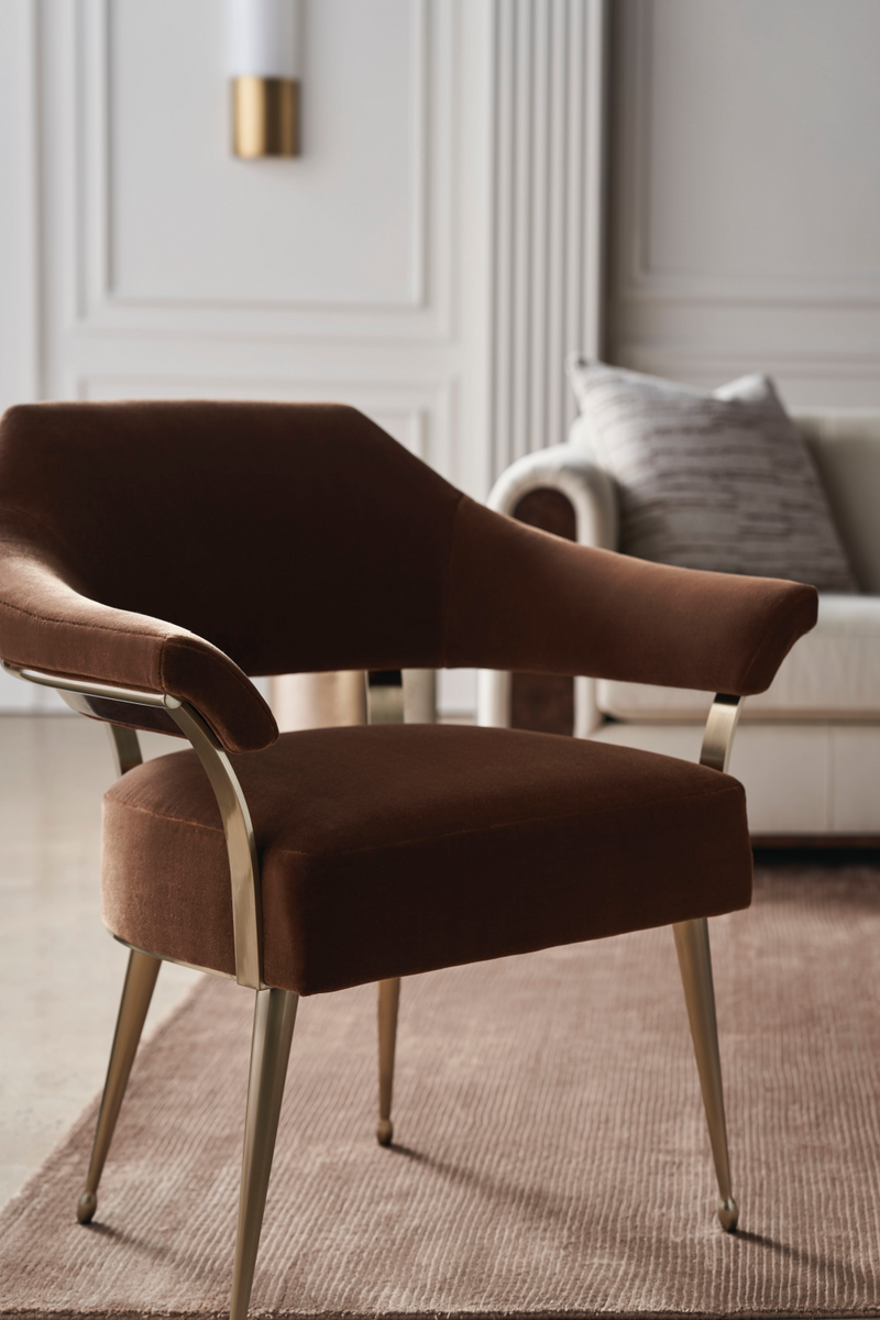 Brown Mohair Accent Chair | Caracole Louisette | Oroatrade.com
