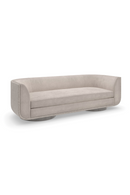 Taupe Velvet Curved Sofa | Caracole Clipper | Oroatrade.com