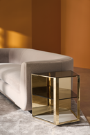 Taupe Velvet Curved Sofa | Caracole Clipper | Oroatrade.com