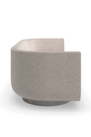 Taupe Velvet Curved Sofa | Caracole Clipper | Oroatrade.com