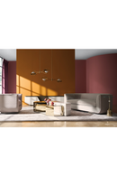 Taupe Velvet Curved Sofa | Caracole Clipper | Oroatrade.com