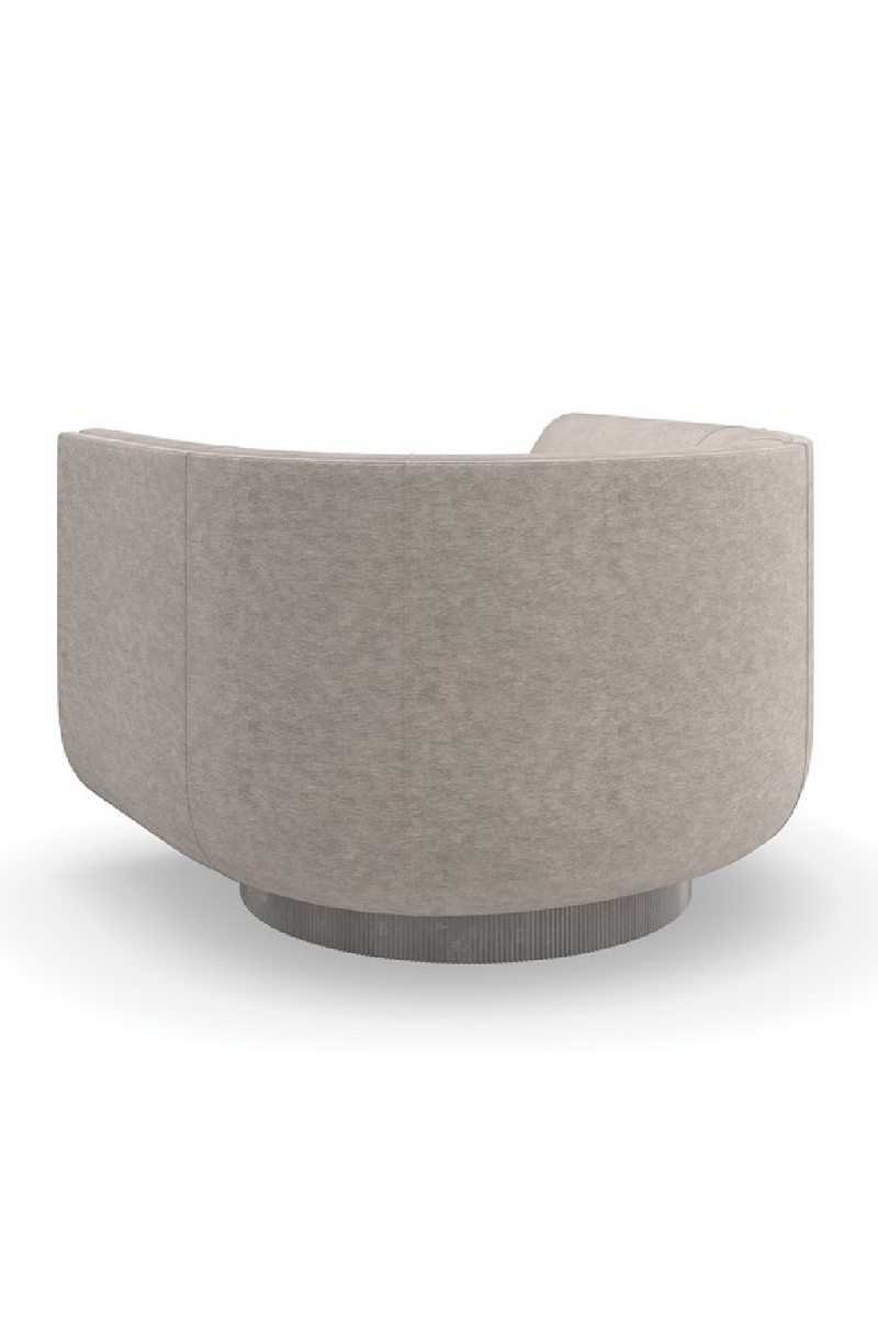 Taupe Velvet Swivel Lounge Chair | Caracole Clipper | Oroatrade.com