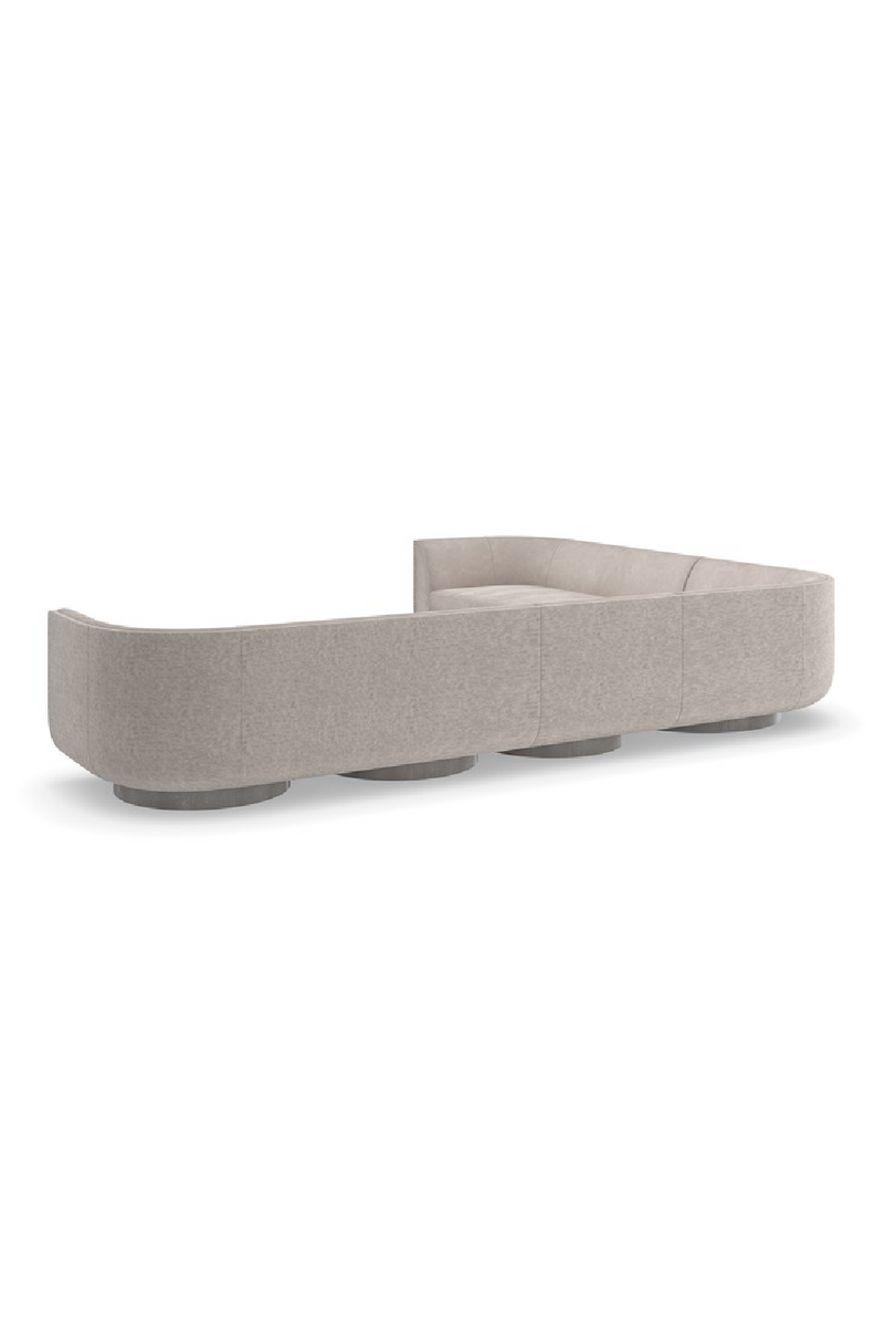 Taupe Velvet Lounge Chair | Caracole Clipper | Oroatrade.com