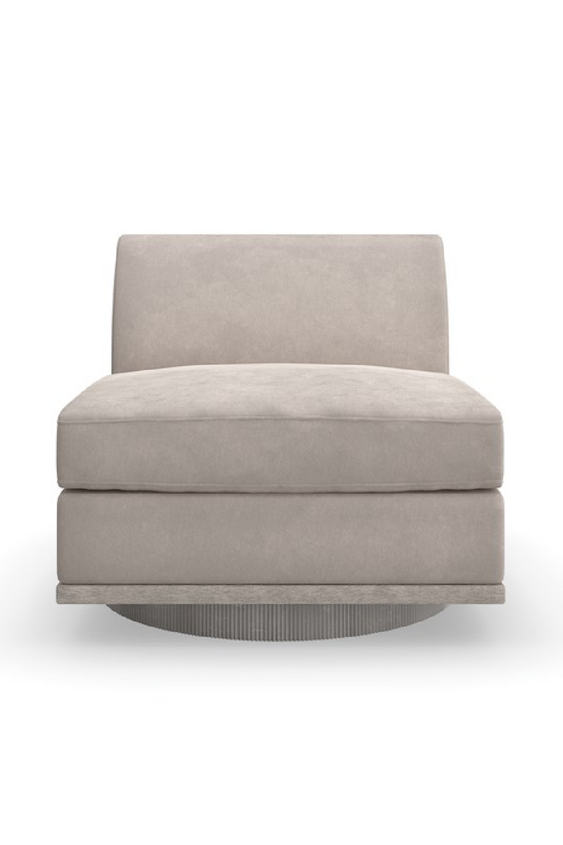 Taupe Velvet Lounge Chair | Caracole Clipper | Oroatrade.com