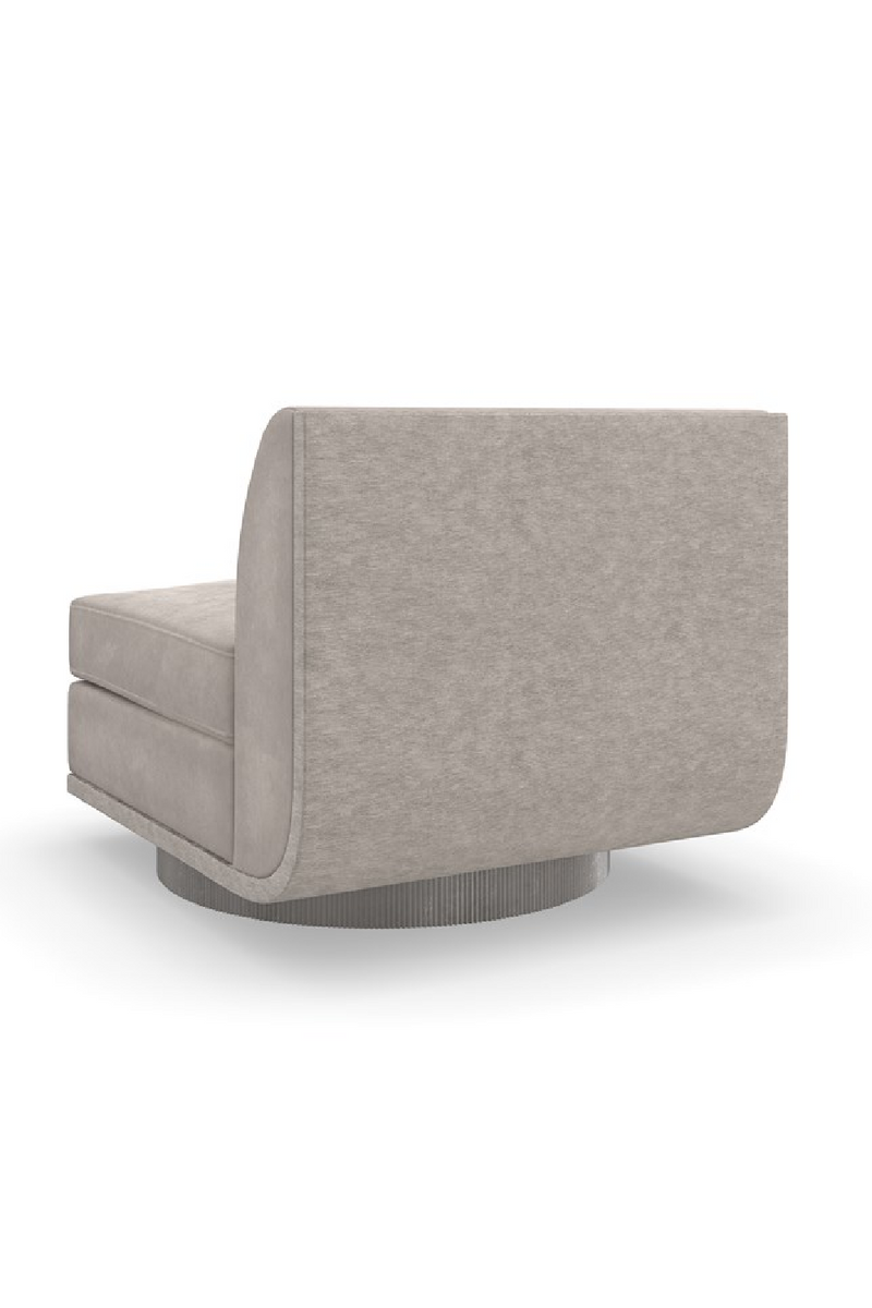 Taupe Velvet Lounge Chair | Caracole Clipper | Oroatrade.com