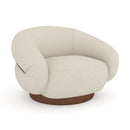 White Boucle Swivel Chair | Caracole Smoosh