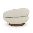 White Boucle Swivel Chair | Caracole Smoosh