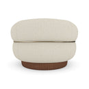 White Boucle Swivel Chair | Caracole Smoosh
