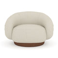 White Boucle Swivel Chair | Caracole Smoosh