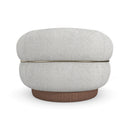 White Boucle Swivel Chair | Caracole Smoosh