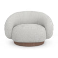 White Boucle Swivel Chair | Caracole Smoosh