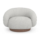 White Boucle Swivel Chair | Caracole Smoosh