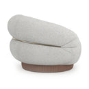 White Boucle Swivel Chair | Caracole Smoosh
