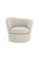 Wavy Back Wool Swivel Chair | Caracole Quasi | Oroatrade.com