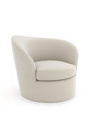 Wavy Back Wool Swivel Chair | Caracole Quasi | Oroatrade.com