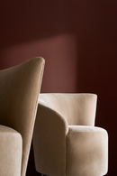 Wavy Back Wool Swivel Chair | Caracole Quasi | Oroatrade.com