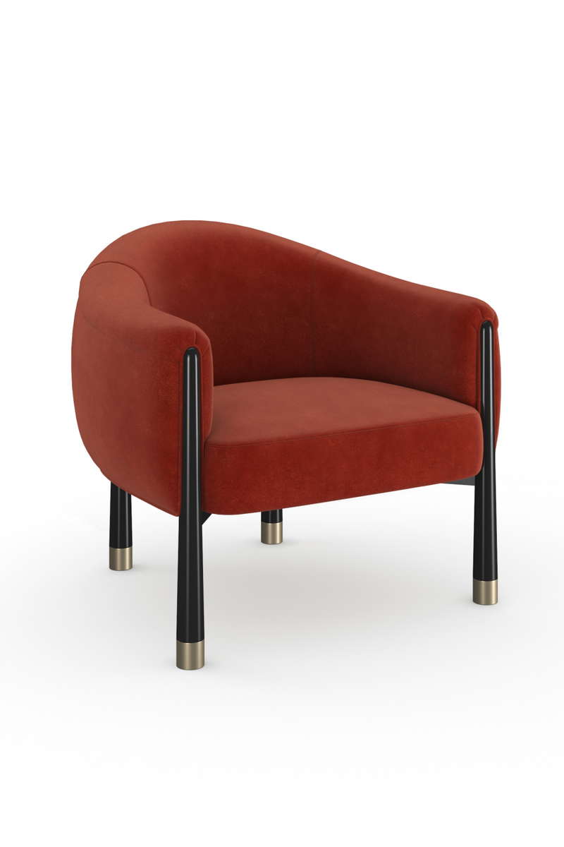 Velvet Curved Accent Chair | Caracole Baton | Oroatrade.com