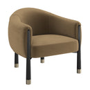 Velvet Curved Accent Chair | Caracole Baton