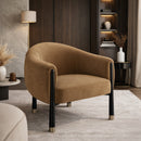 Velvet Curved Accent Chair | Caracole Baton