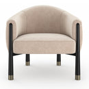 Velvet Curved Accent Chair | Caracole Baton