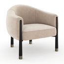 Velvet Curved Accent Chair | Caracole Baton