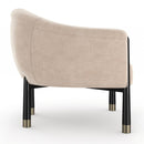 Velvet Curved Accent Chair | Caracole Baton