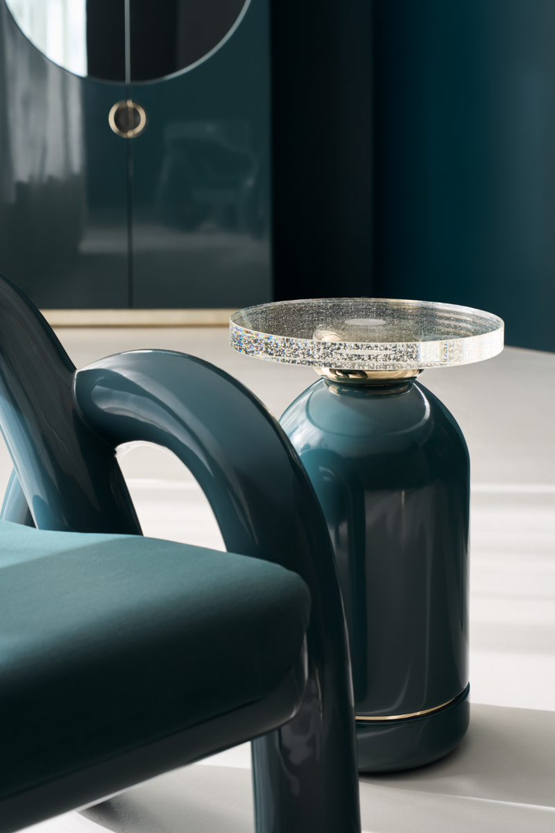 Glossy Twisted Accent Chair | Caracole Gelee