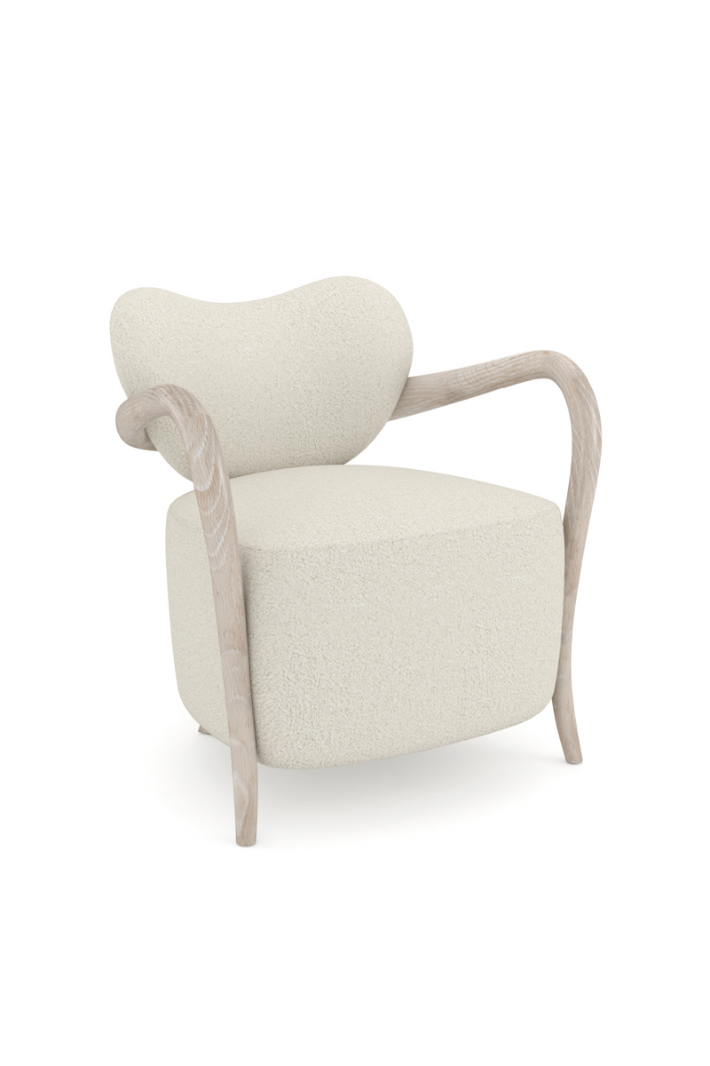 Concave Back Boucle Accent Chair | Caracole Ashanti | Oroatrade.com