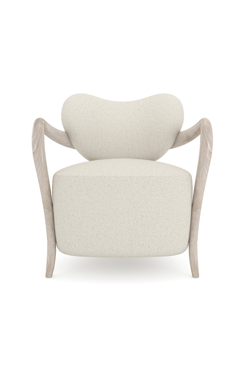 Concave Back Boucle Accent Chair | Caracole Ashanti | Oroatrade.com