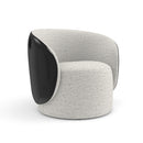 White Chenille Swivel Chair | Caracole Cuff